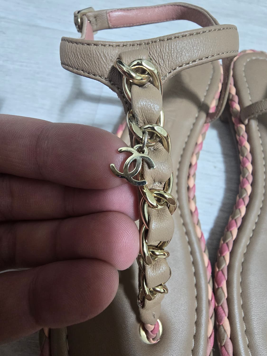 (정품) 샤넬 CC로고 가죽 샌들 37(명품 여자 신발 슬리퍼 뮬) 상품이미지2