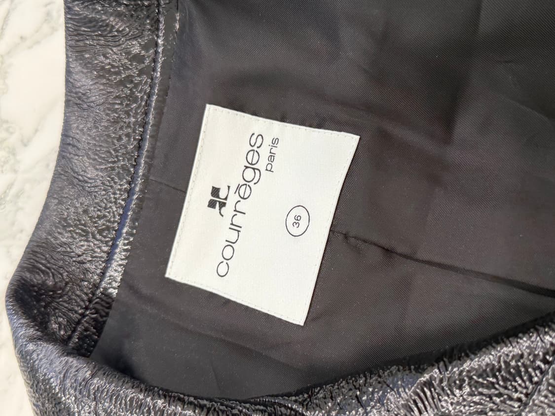 꾸레쥬 블랙 페이던트 자켓 36 상품이미지6