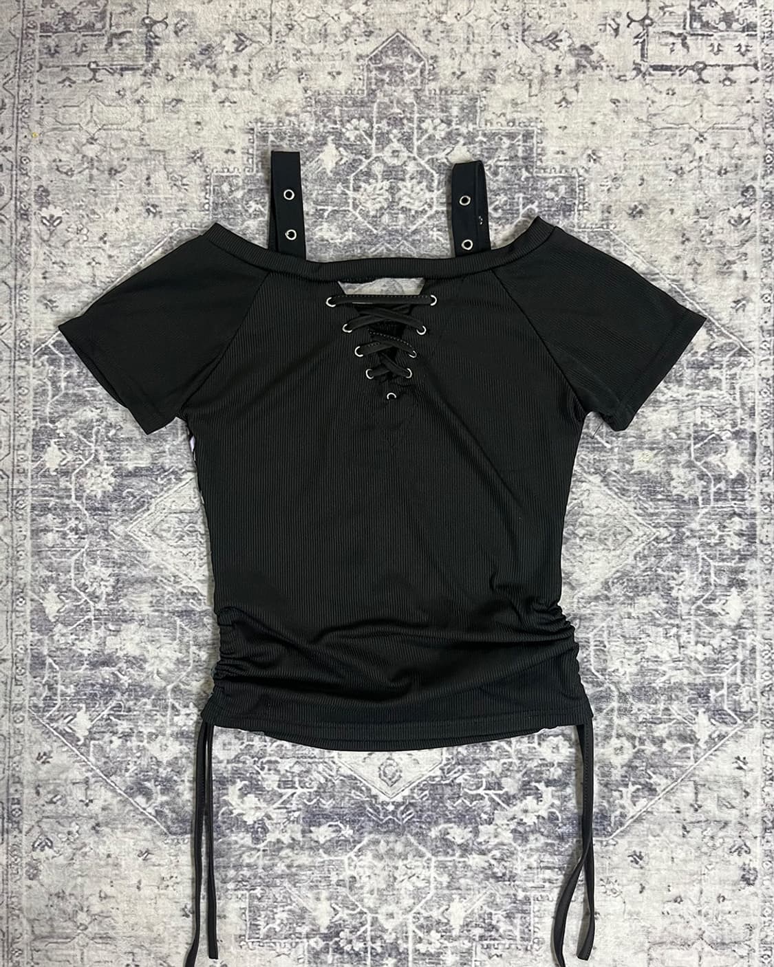 00‘s Punk Off-shoulder lettering top 상품이미지8