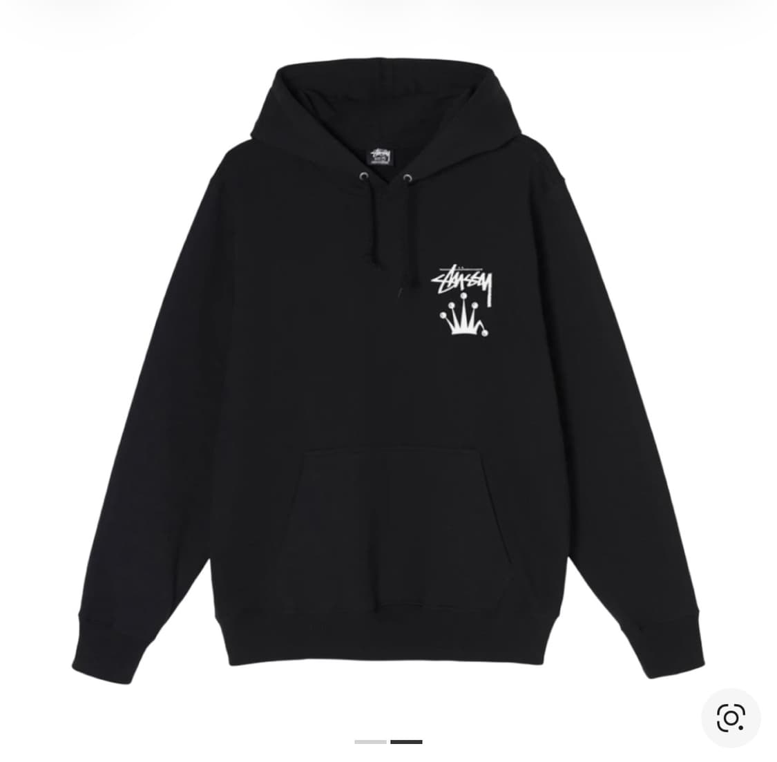 스투시 스탁 크라운 후드 블랙 상품이미지1