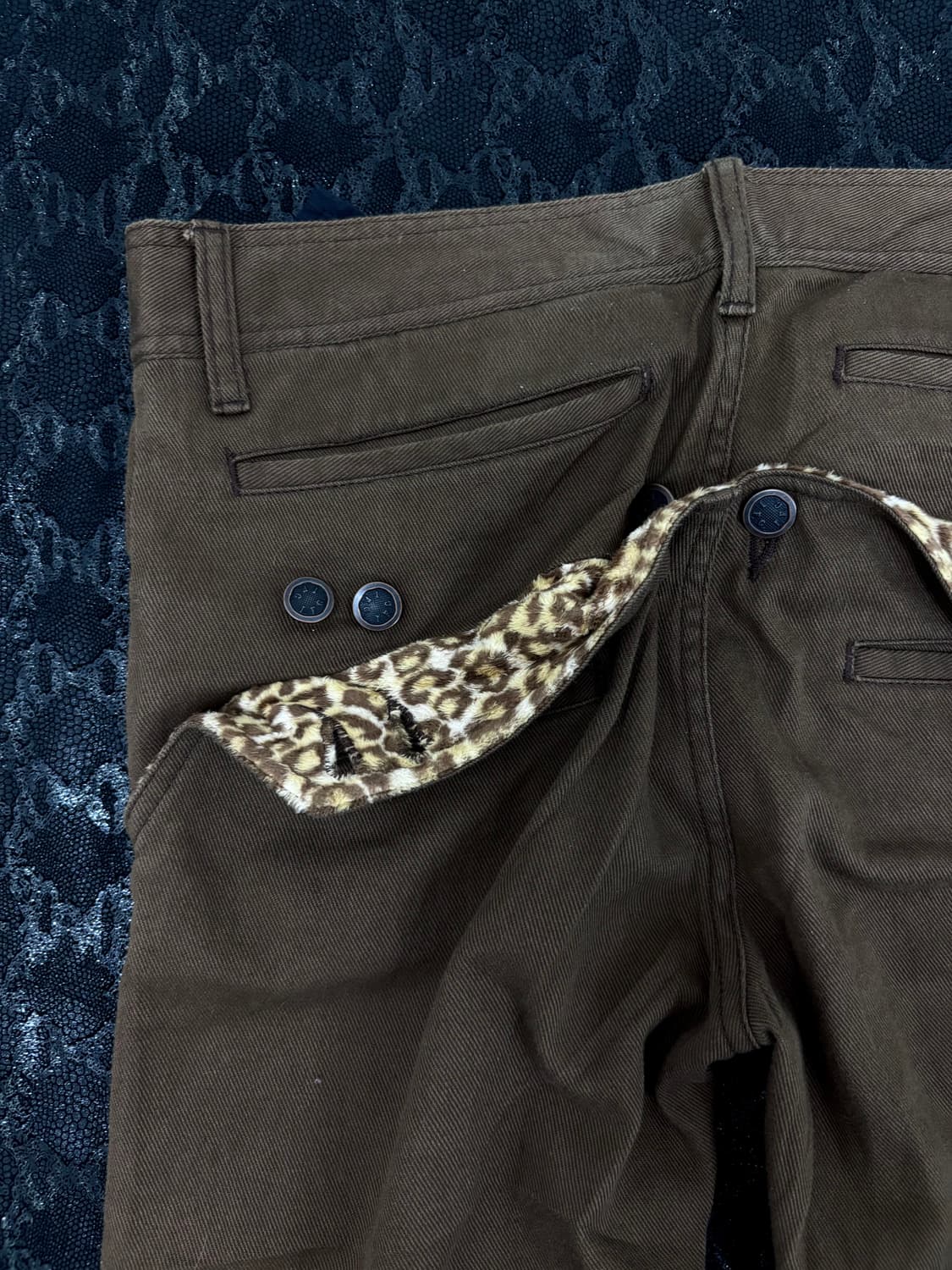 “Vintage” Kitsch Leopard Detail Brown Pa 상품이미지8