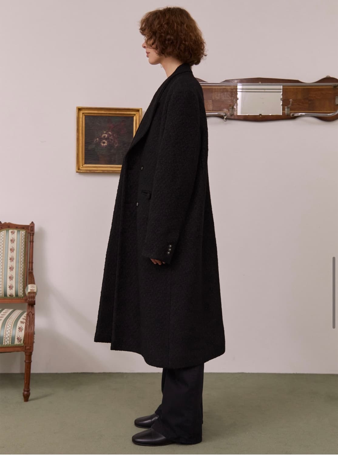 STU 오버핏 더블 브레스티드 코트 상품이미지3