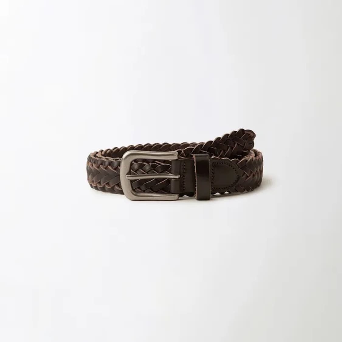 아웃스탠딩 브라운 소가죽 벨트 OSTD BRAIDED BELT 상품이미지2