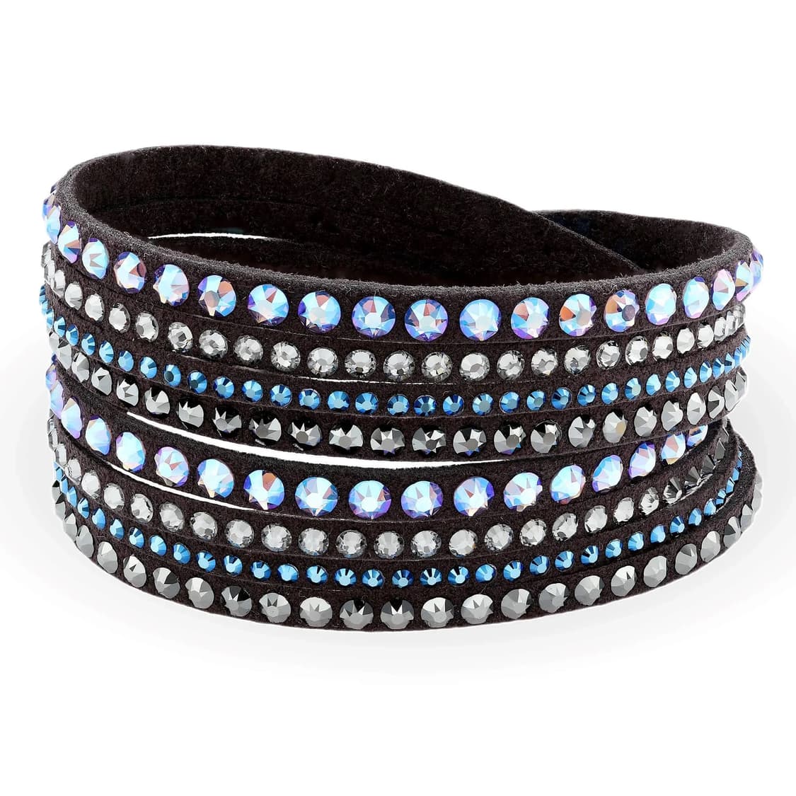 Swarovski 스와로브스키 슬레이크 스터드 가죽 팔찌 민트초코 상품이미지1