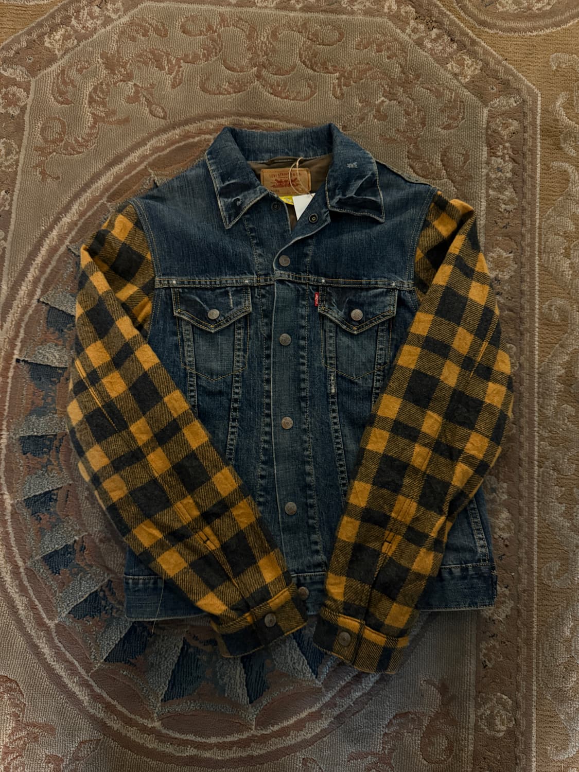 Levi’s Denim × Check Sleeve Jacket 상품이미지1