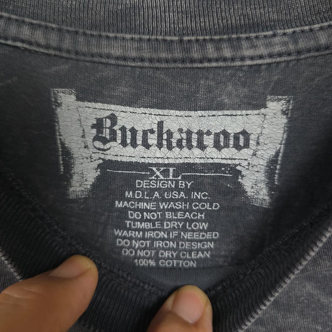 남성용 버커루 Buckaroo 워싱 그래픽 반팔티 XL 상품이미지7