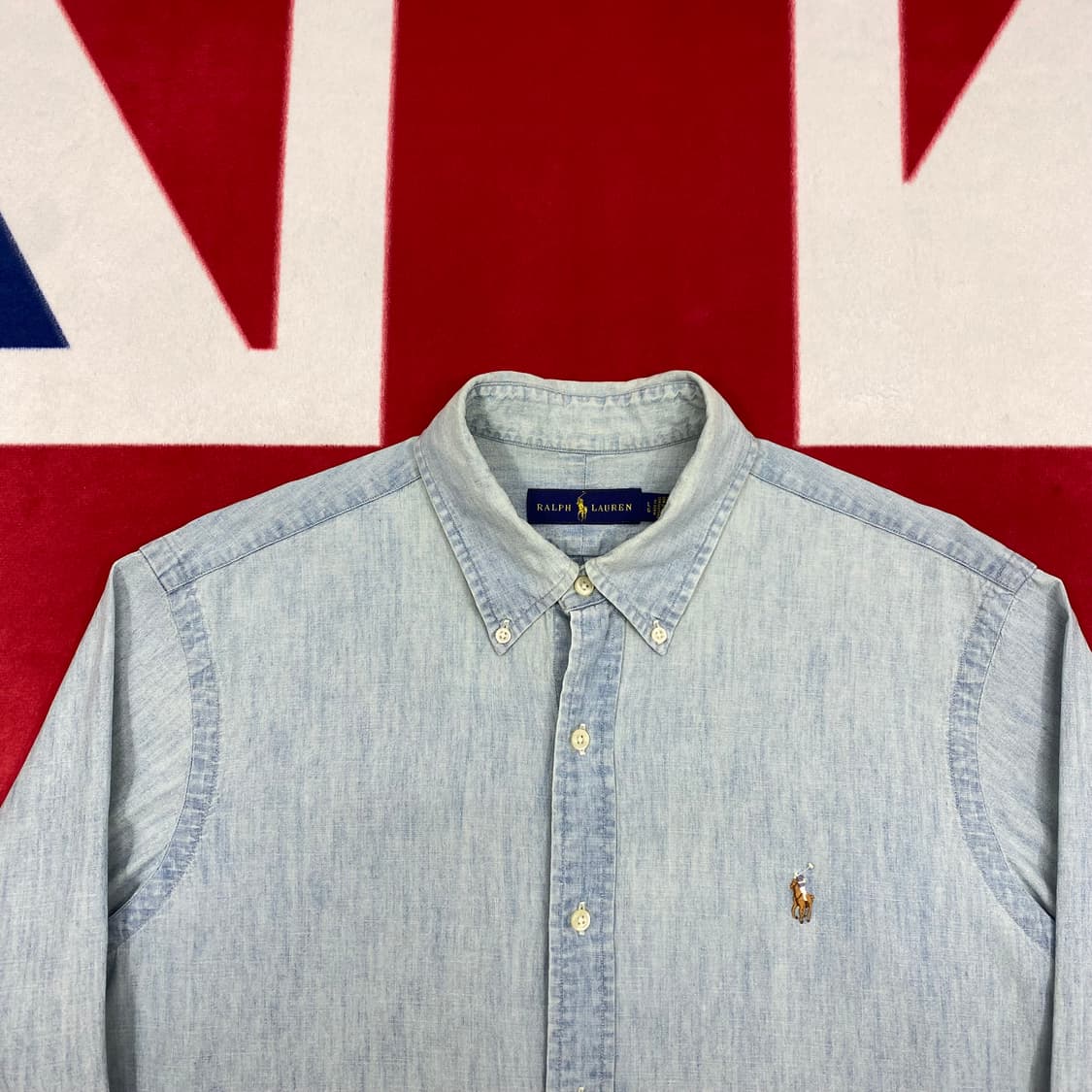 폴로 데님셔츠  L 실측 XL 상품이미지3