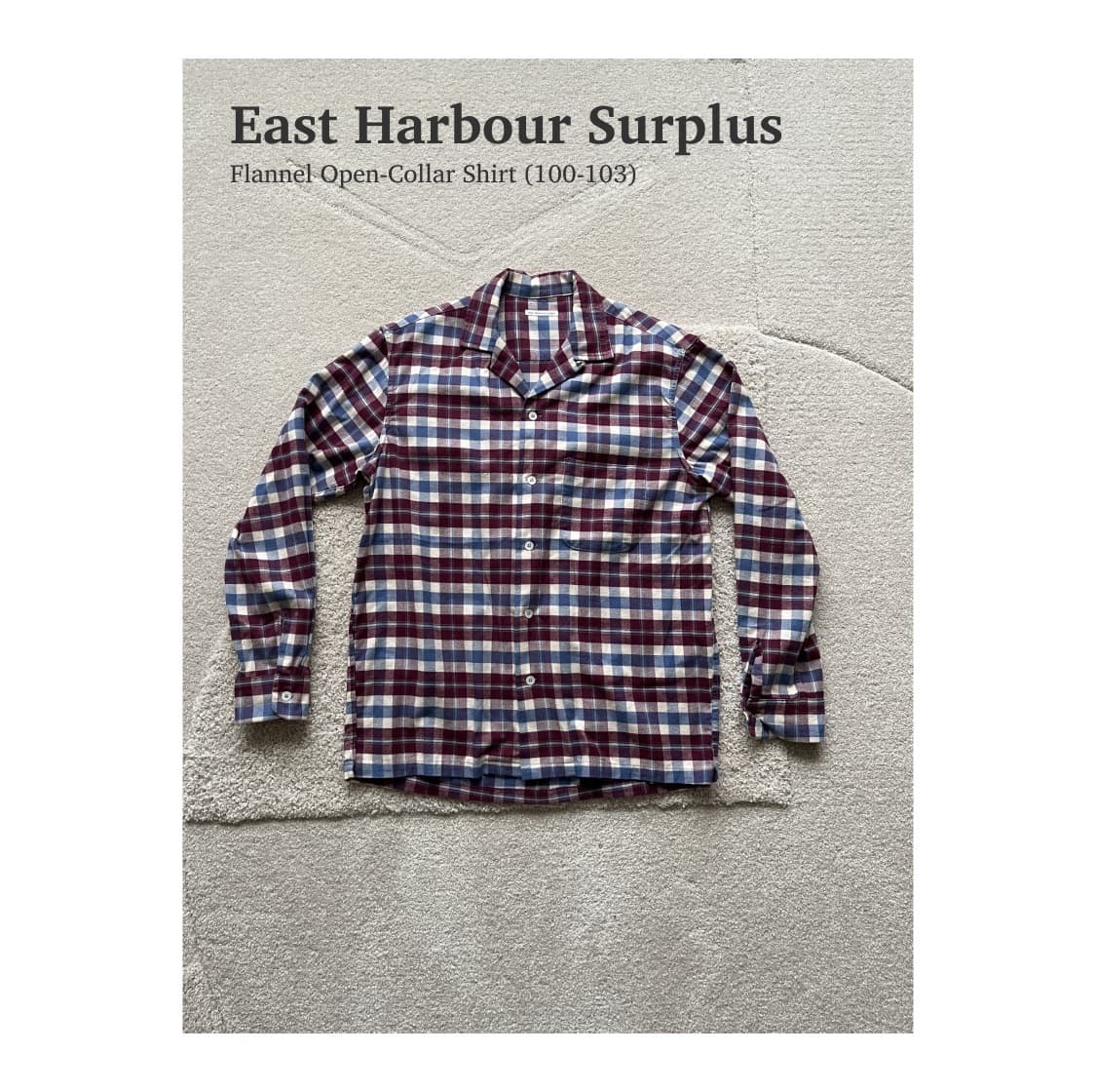 East Harbour Surplus 체크 플란넬 셔츠 (100-103) 상품이미지1