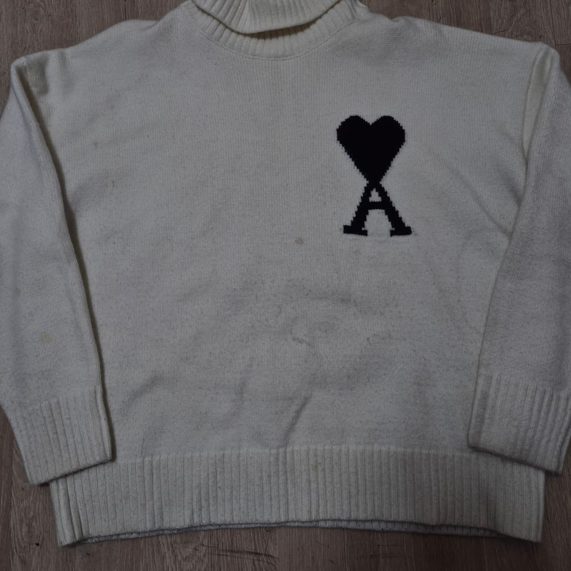 아미 빅하트 로고 터틀넥 목폴라 니트 L(100) 상품이미지3