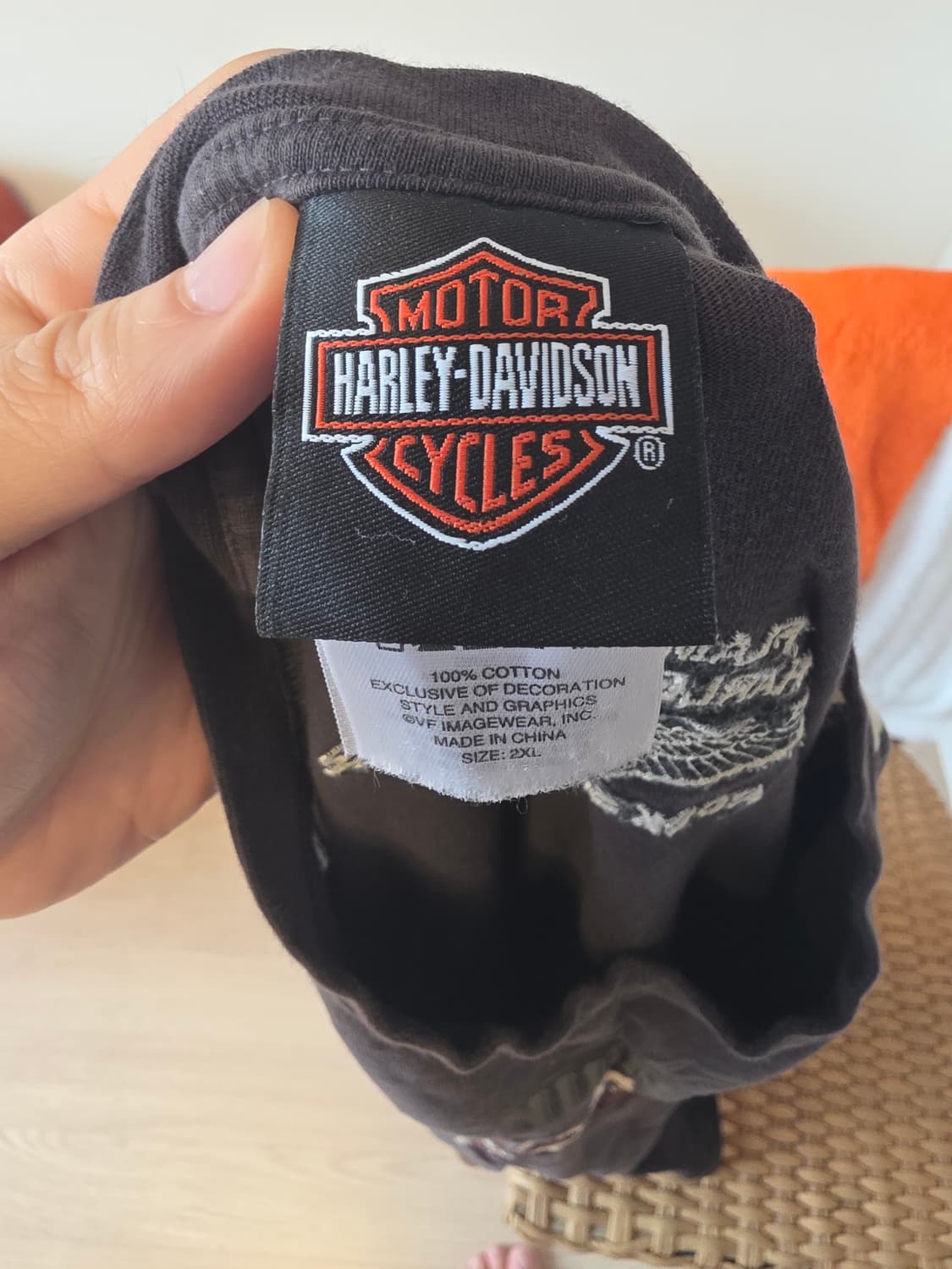 (USA 빈티지)할리데이비슨 블랙 타이다이 긴팔티셔츠 2XL 110 상품이미지6