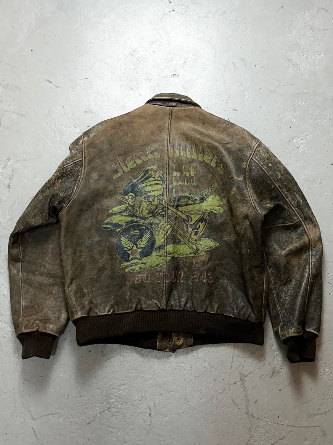 90's OG 아비렉스 레더 A-2 자켓 빈티지 레더 봄버 자켓 상품이미지1