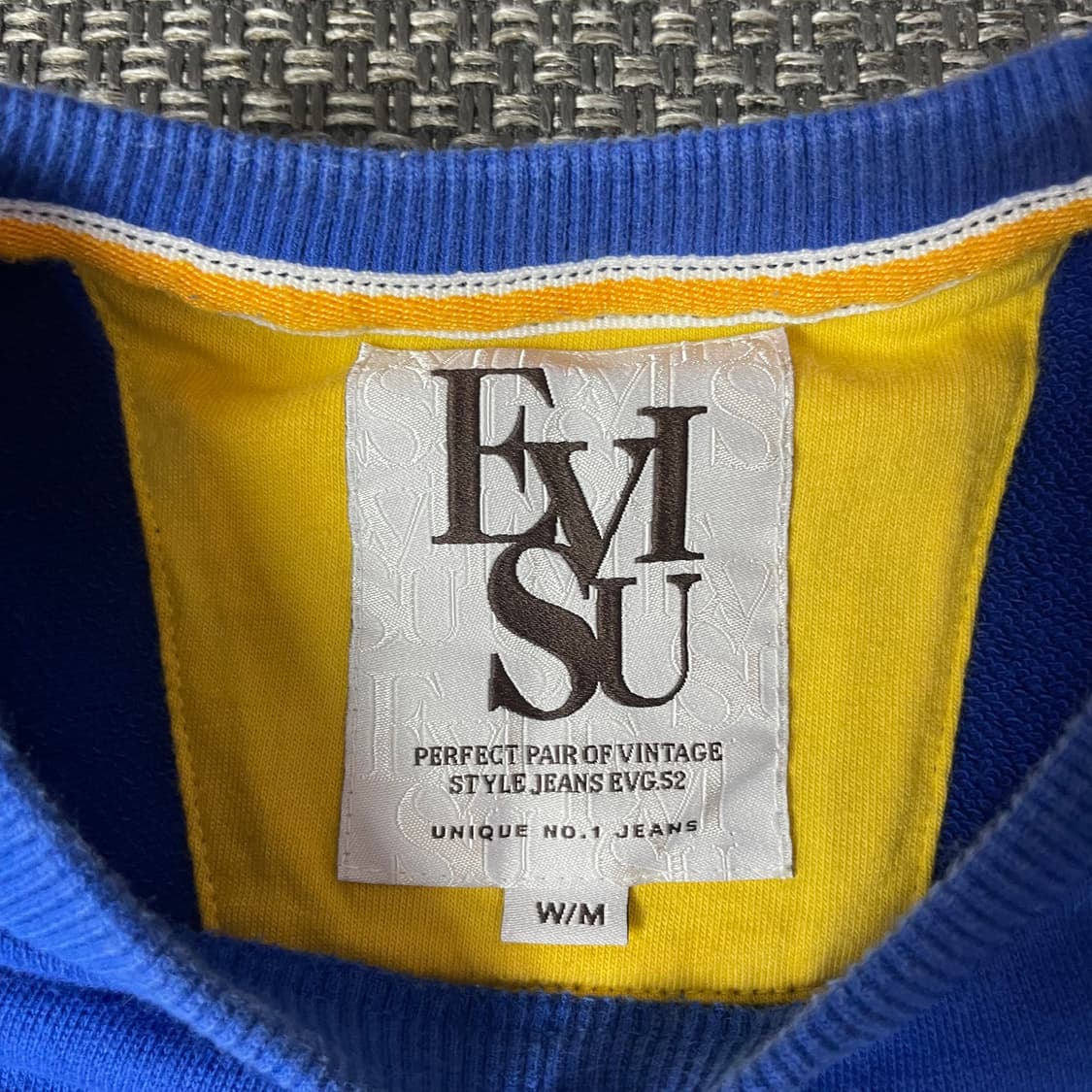 에비수 캐쥬얼 블루 맨투맨 M 상품이미지4