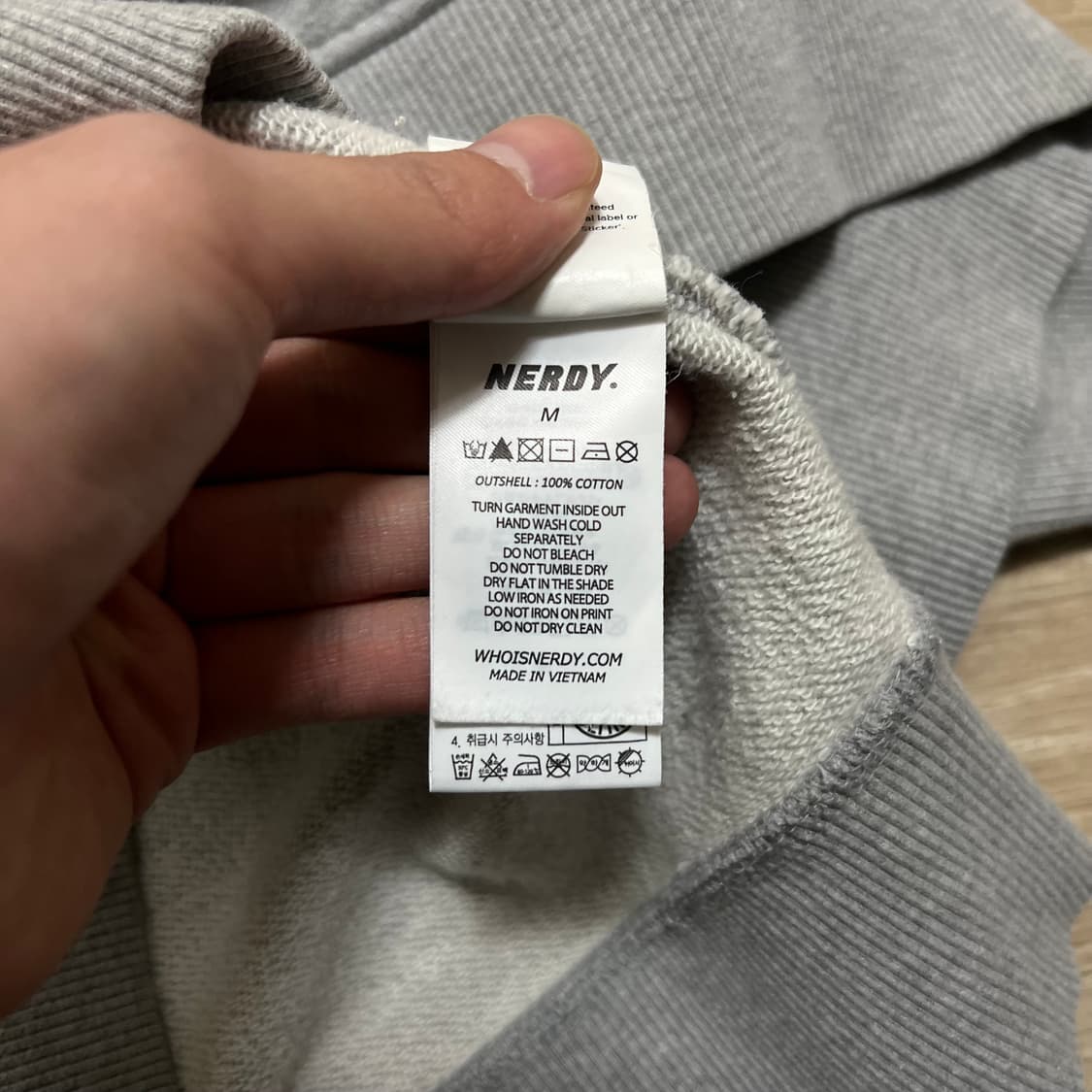 널디 남여공용 스펠 로고 후드티 [그레이] M/95 상품이미지7