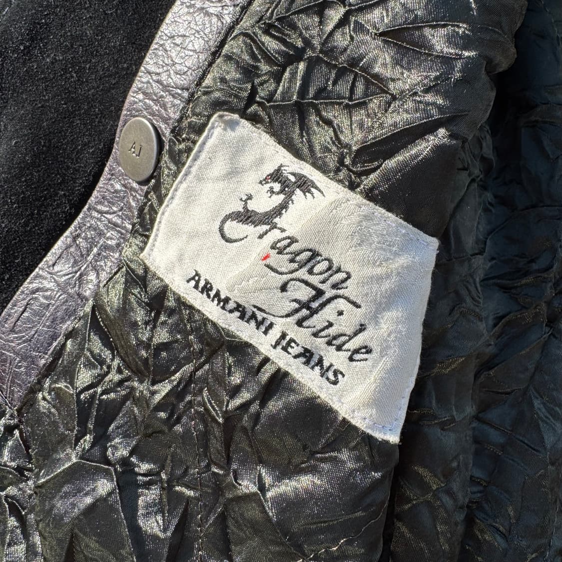 [M~L] 알마니진스 드래곤하이드 가죽 자켓 상품이미지10