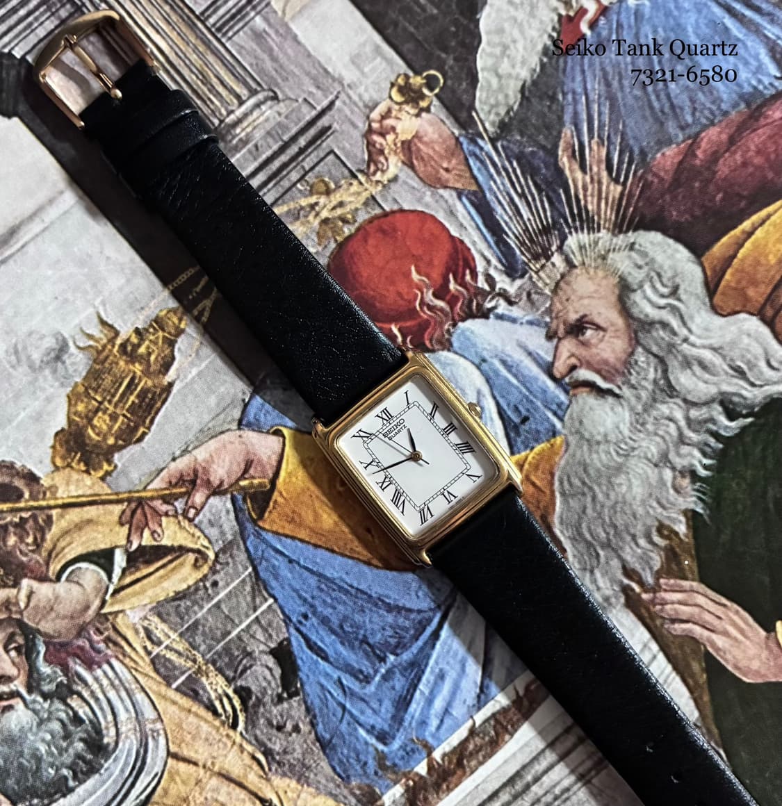 Seiko Tank Roman Quartz Watch 상품이미지5