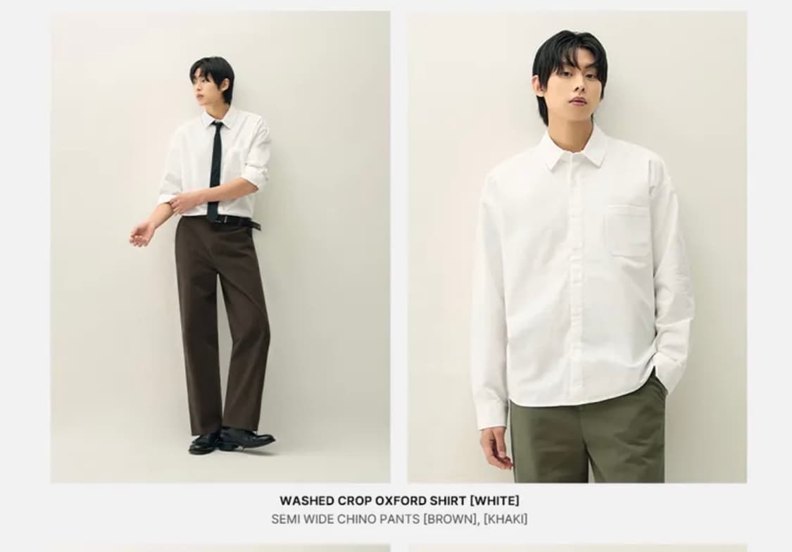 (M) 패션플래닛X드로우핏 워시드 크롭 옥스퍼드 셔츠 판매 상품이미지8