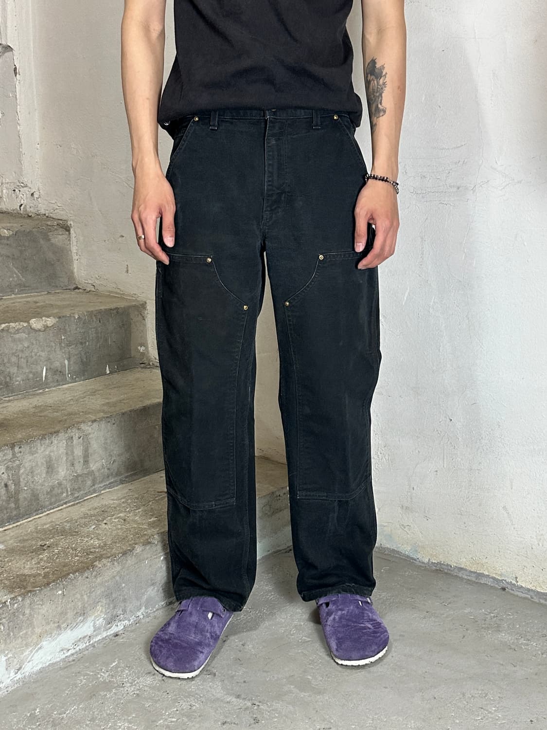 OG USA Made 칼하트 더블니 블랙 칼하트 B01 썩블니 상품이미지10