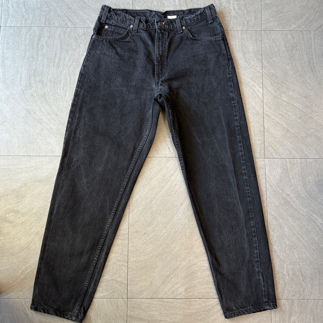 90년대 생산 리바이스 550 데님 오렌지탭 블랙 팬츠 상품이미지1