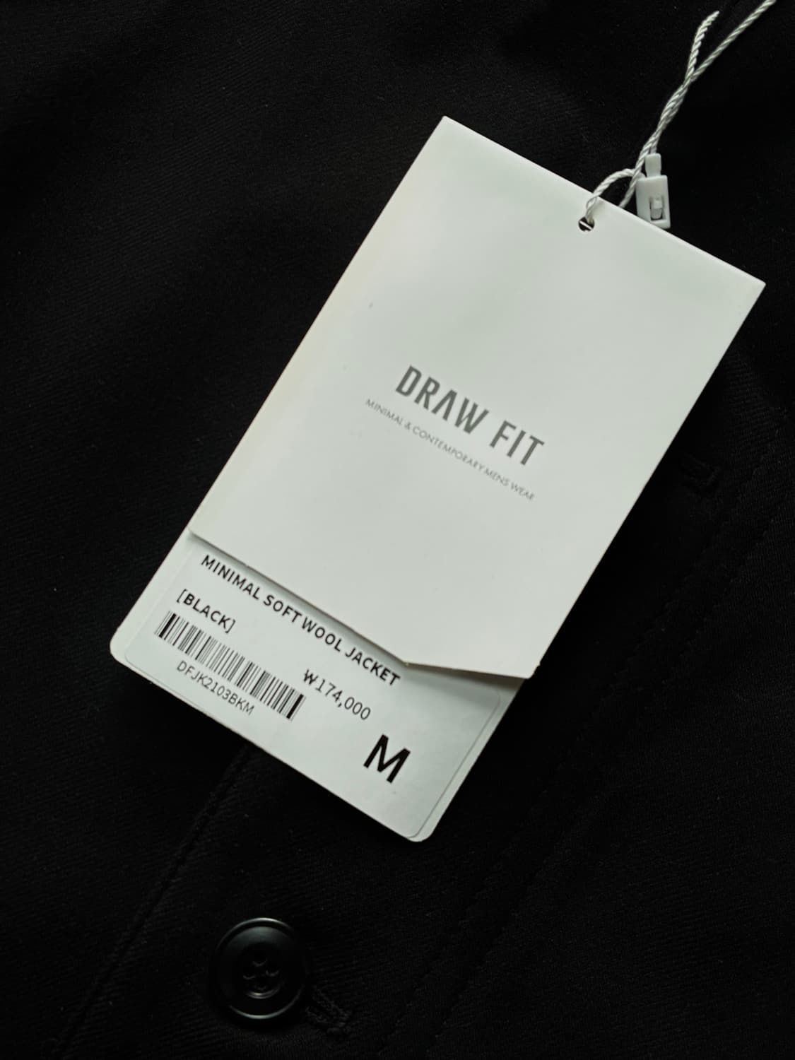 (새상품)(M) 드로우핏 도브 울 미니멀 라인 자켓 BLACK 판매 상품이미지10