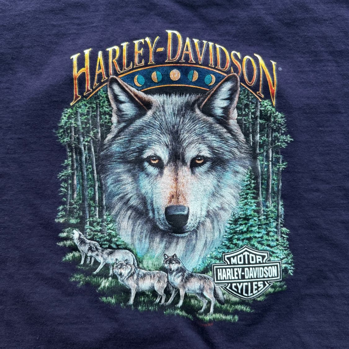 1996 Made in USA 할리 데이비슨 울프 티셔츠 상품이미지3