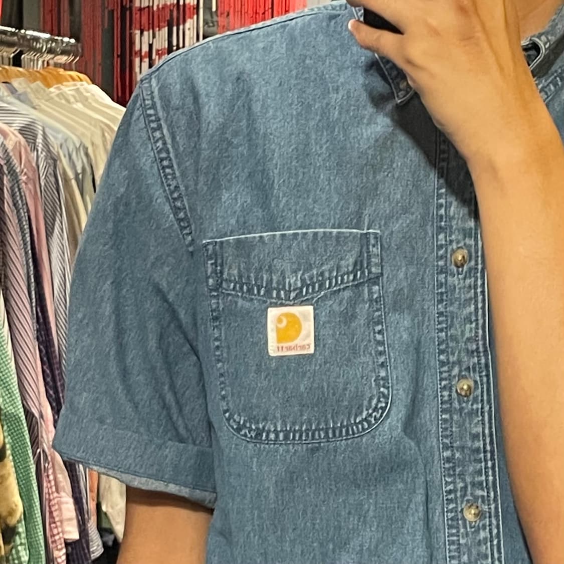 [IM] carhartt 칼하트 데님 반팔셔츠 상품이미지6