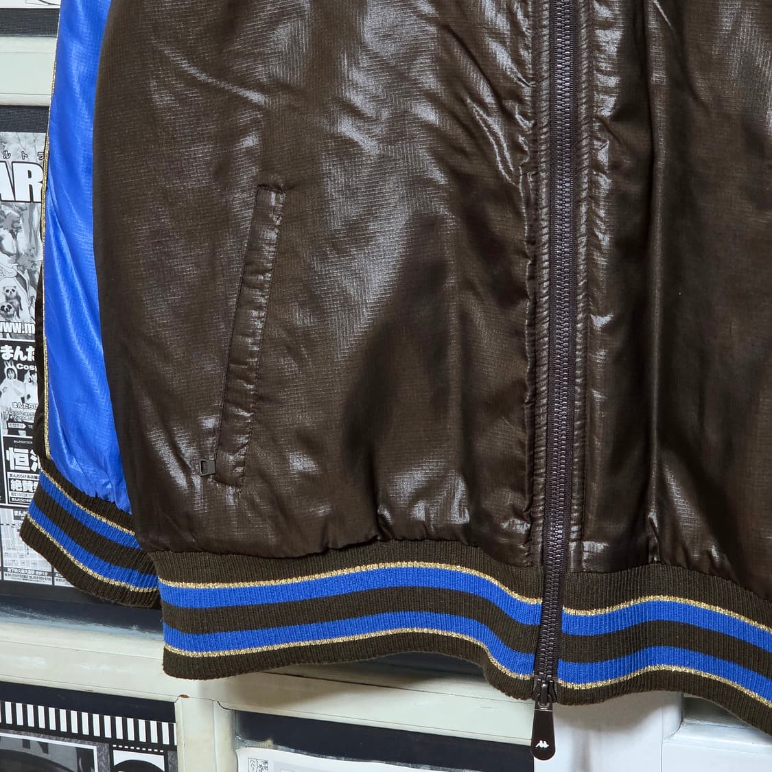 카파 블루 브라운 투웨이 누빔 점퍼 상품이미지7