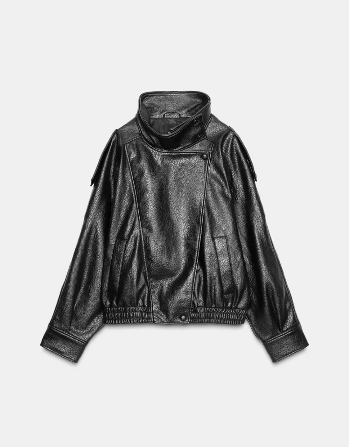 자라 페이크레더 점퍼 블랙 XXL 상품이미지2