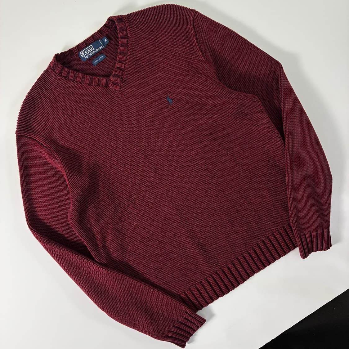 Polo 폴로 랄프로렌 코튼 버건디 니트 상품이미지2