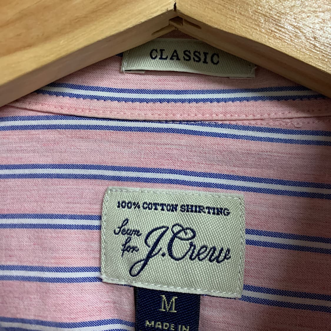 제이크루 핑크 스트라이프 셔츠 남방 M 상품이미지2