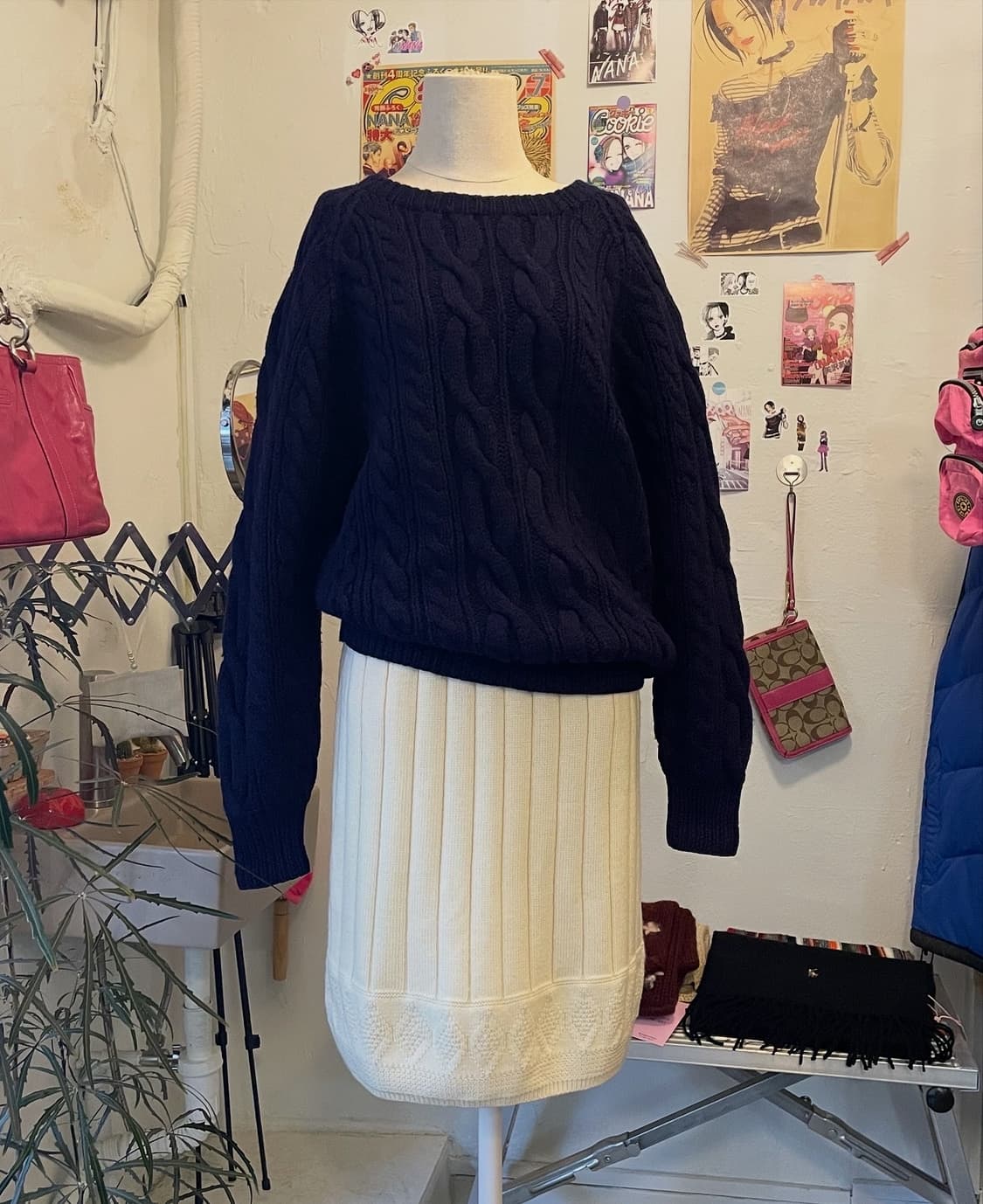 딥퍼플 케이블 니트 스웨터 [무배] 상품이미지5