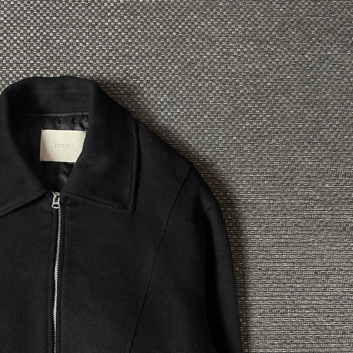 라퍼지스토어 블랙 울 카라 집업 자켓 S 상품이미지3
