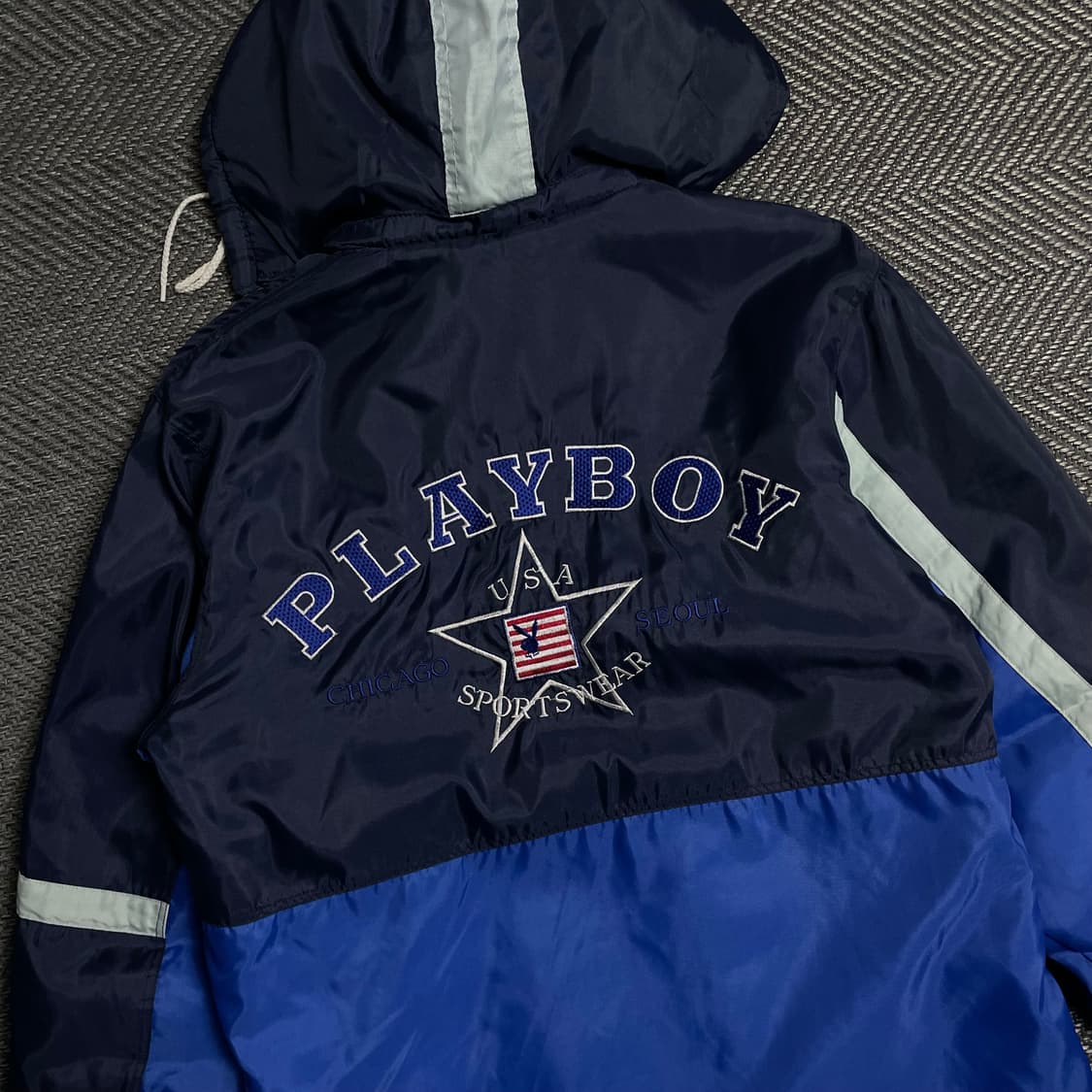 90s 플레이보이 빅로고 벤치코트 돕바 롱 점퍼y 5344 상품이미지6