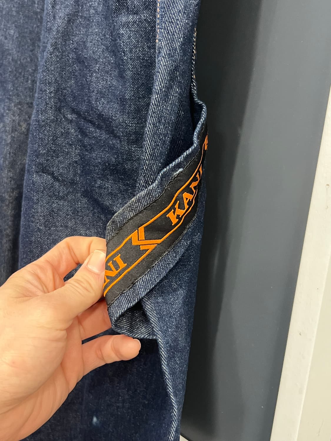 Karl Kani 칼카니 올드스쿨 빈티지 인디고 생지 데님 롤업 멜빵  상품이미지4