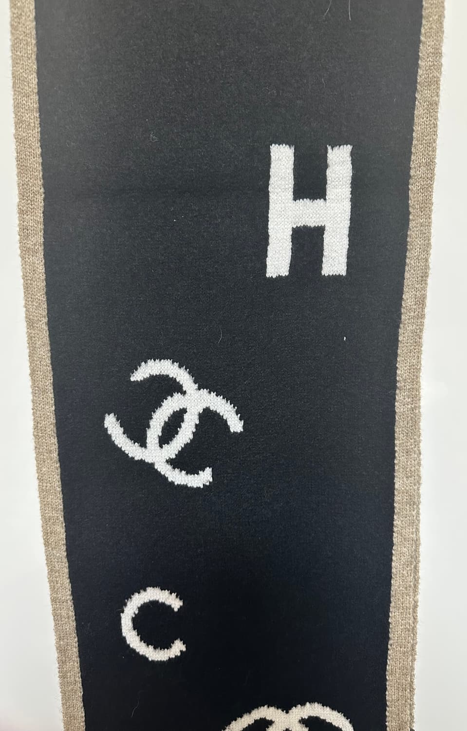 샤넬 블랙 로고 머플러 캐시미어목도리남여공용 상품이미지3