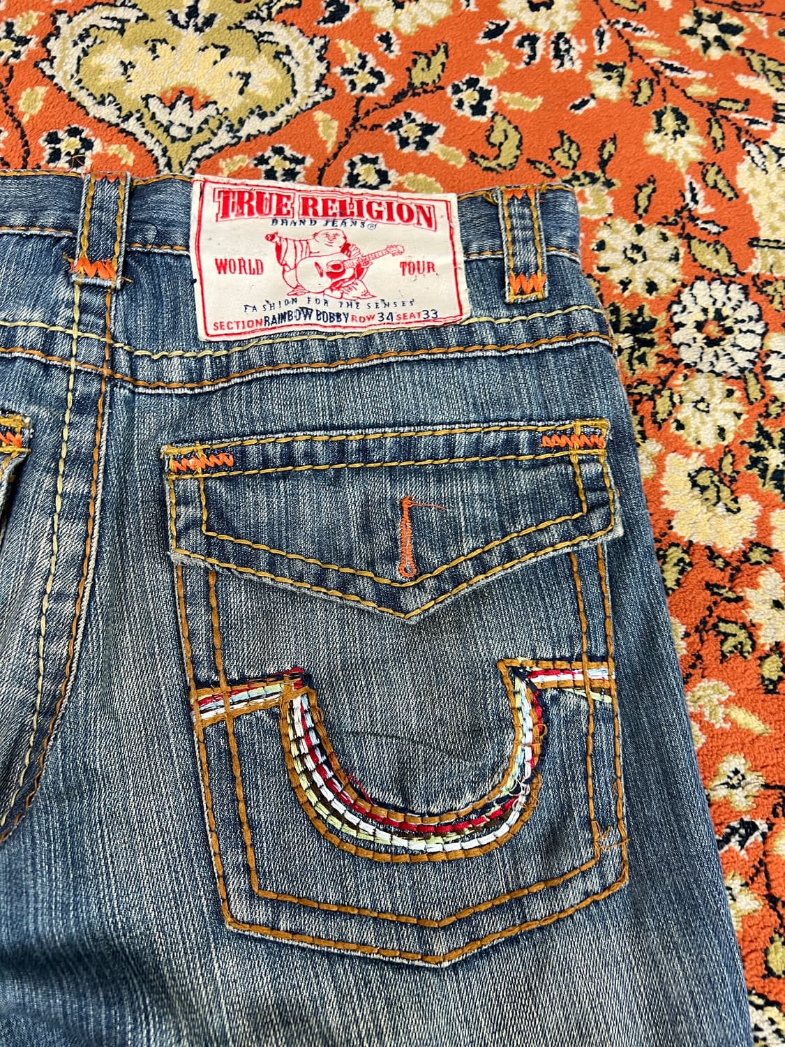 [31-32] 트루릴리전 레인보우 바비 빈티지 데님 팬츠 상품이미지5