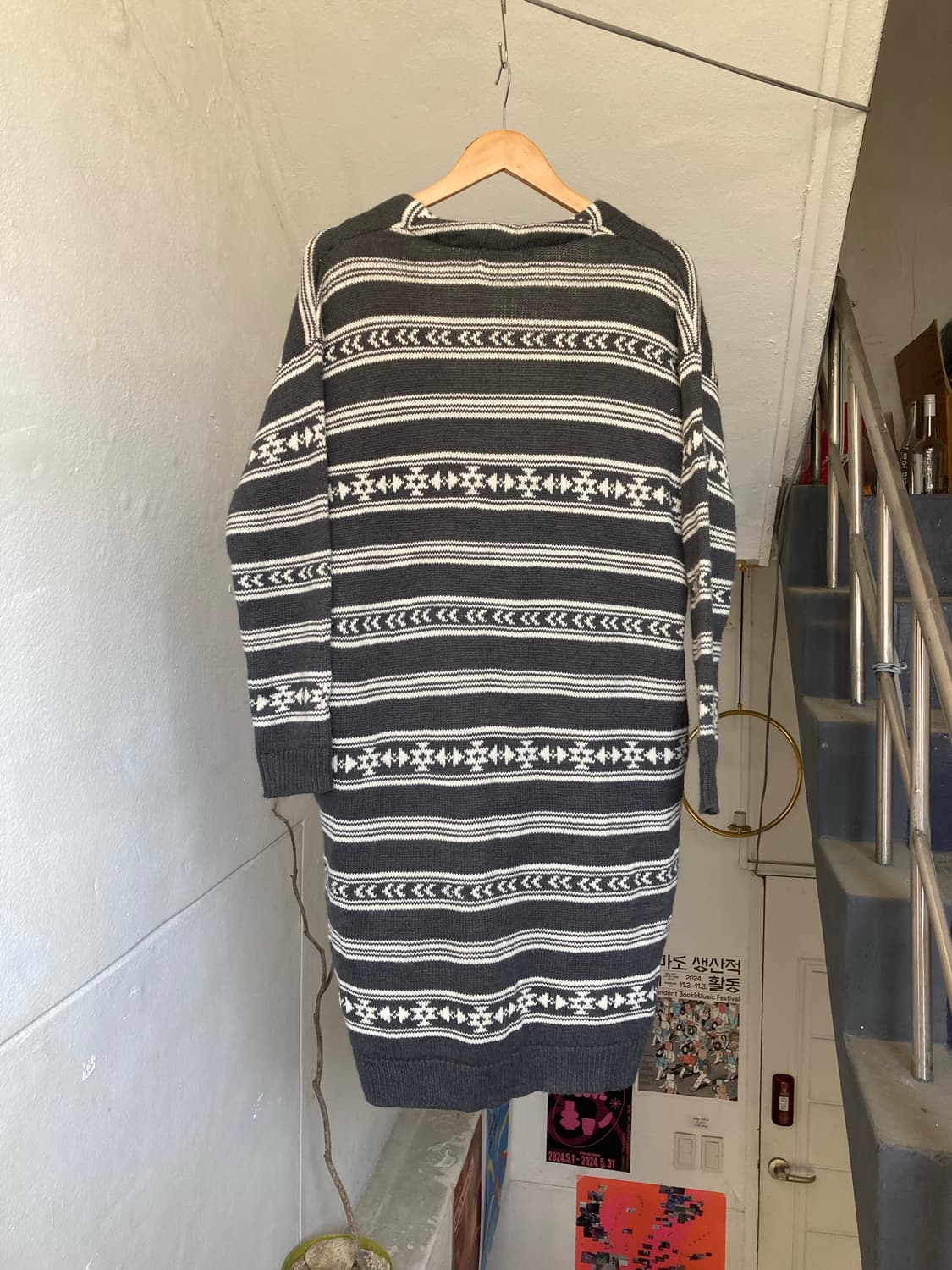 나바호 도톰 롱 가디건 상품이미지5