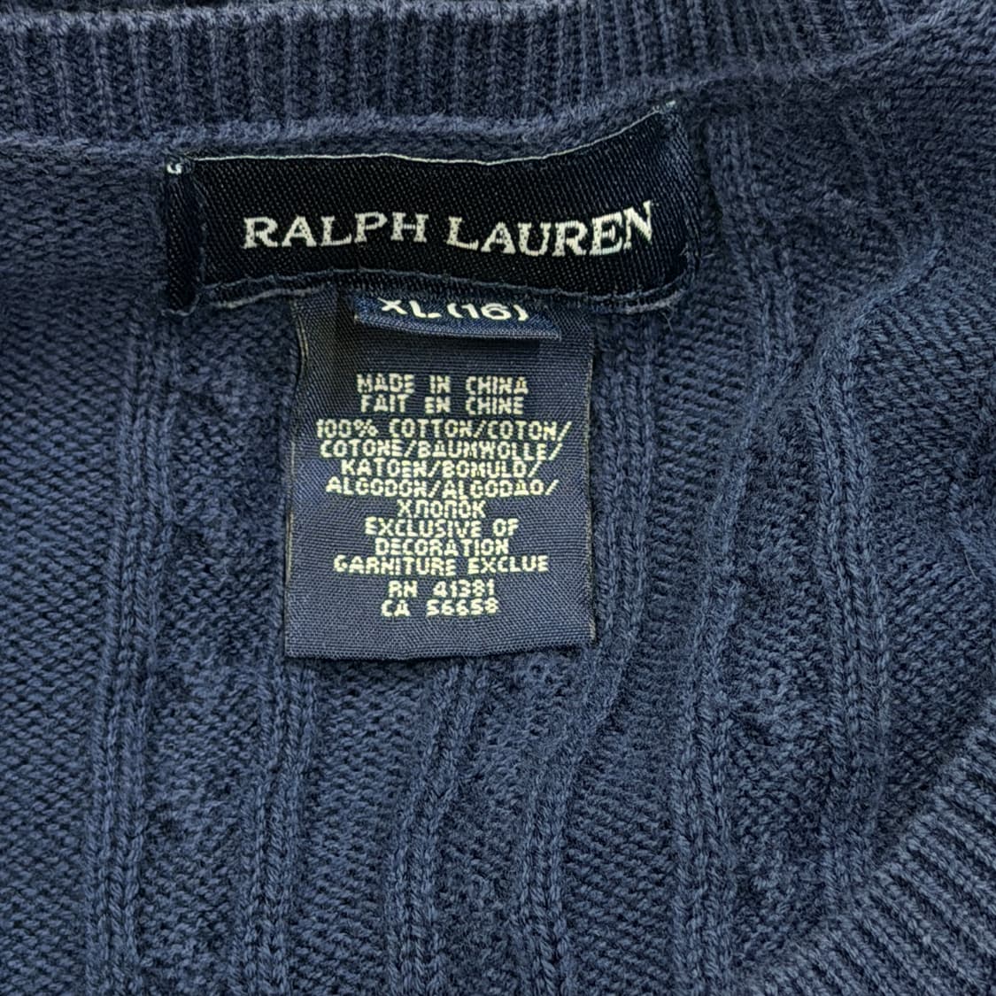폴로 랄프로렌 핑크 포니 프릴 네이비 가디건 XL 상품이미지4