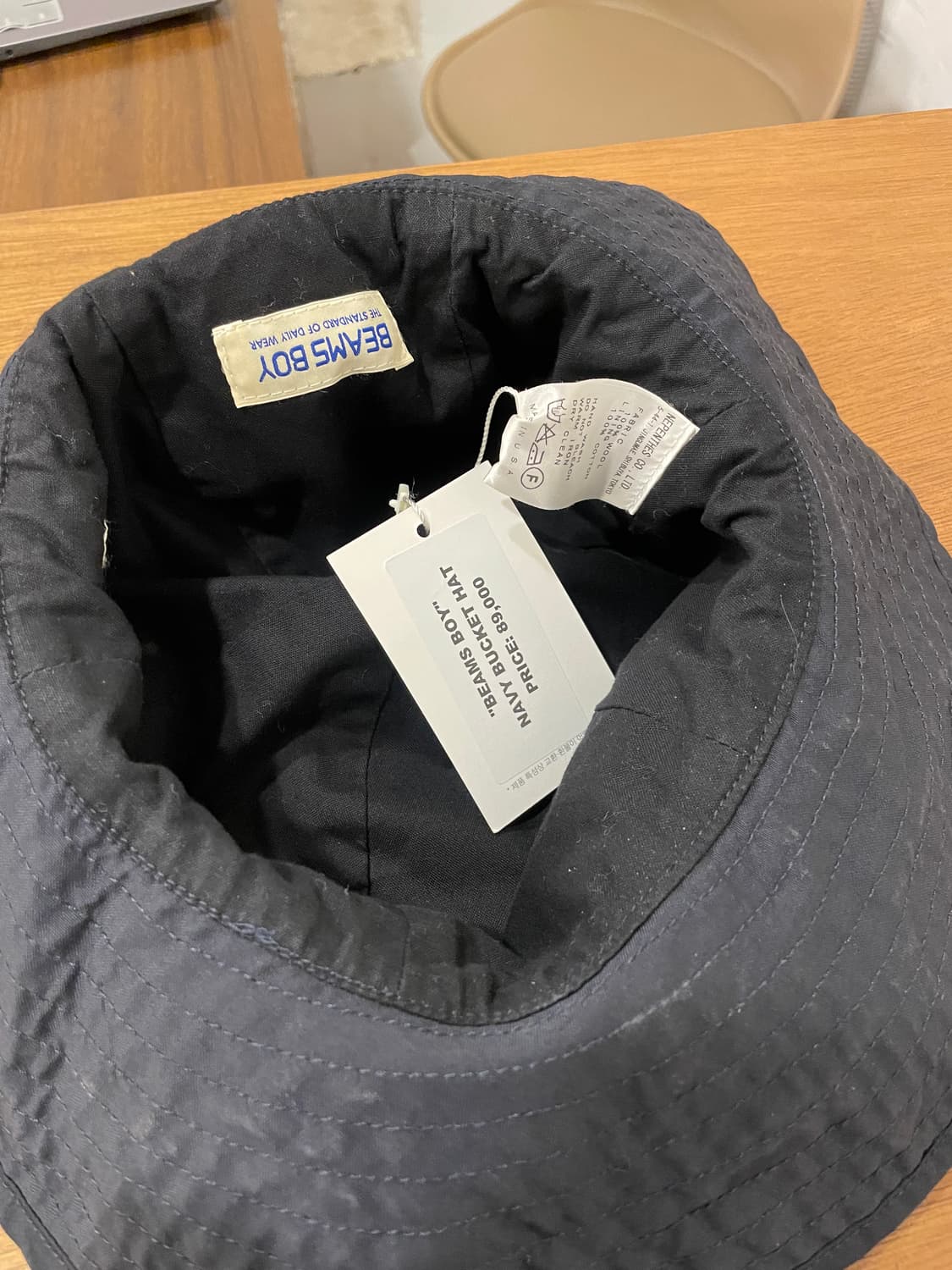 BEAMS BOY NAVY BUCKET HAT 상품이미지2