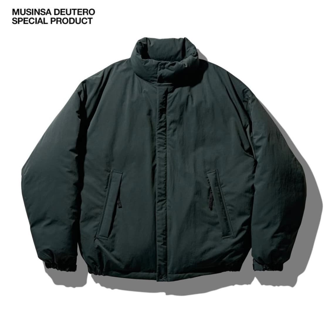 듀테로 올리브 그린 구스 다운 (100) 숏패딩 상품이미지1