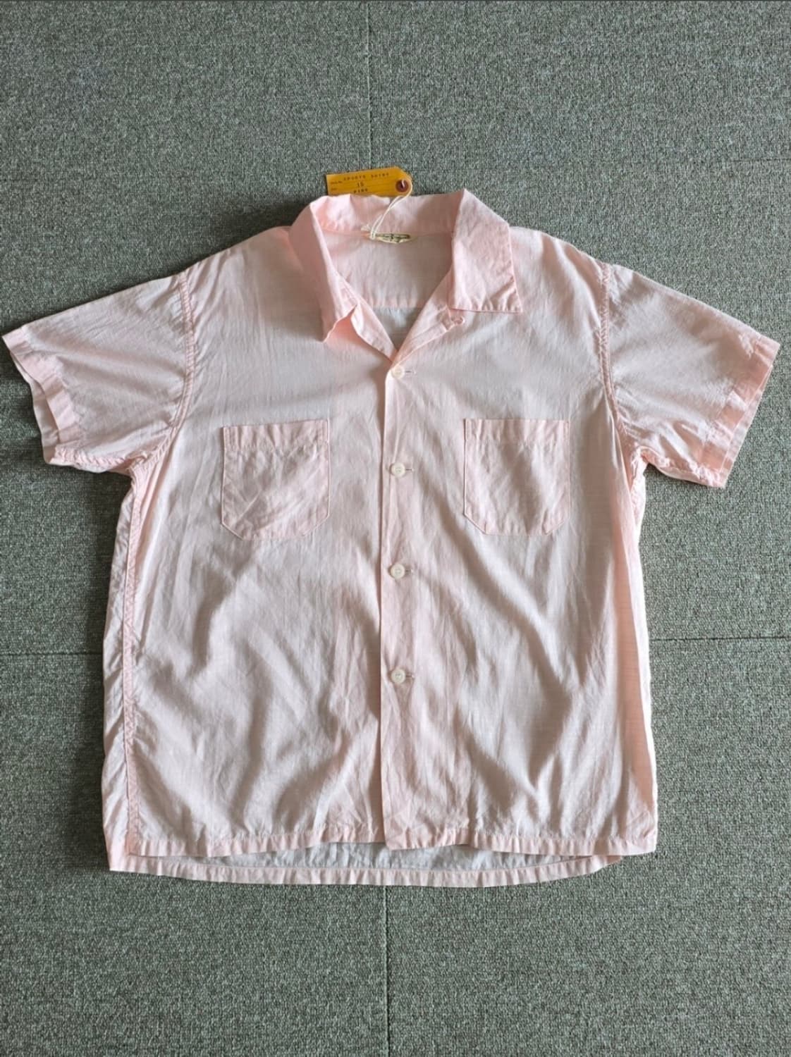 타임원클로딩 부처프로덕츠 오픈카라 스포츠셔츠15 엣라코 핑크셔츠 엣라스트 상품이미지1