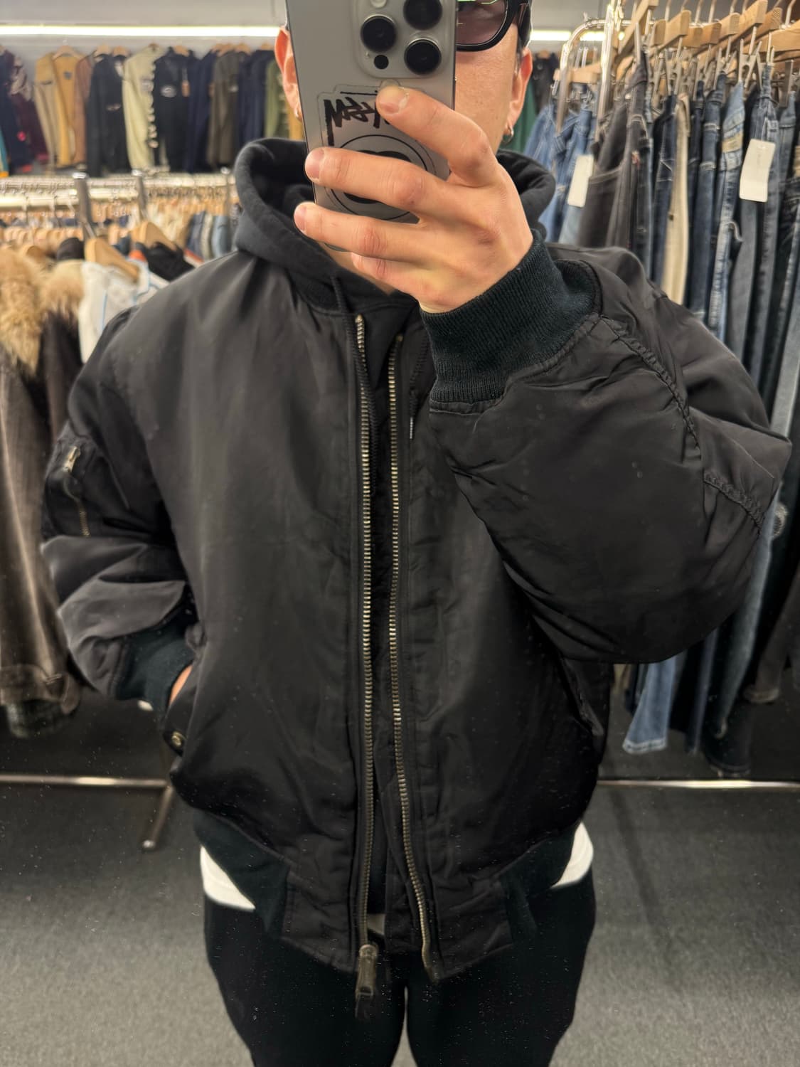 M)USA BUSTER 빈티지 블랙 MA-1 항공점퍼 상품이미지1