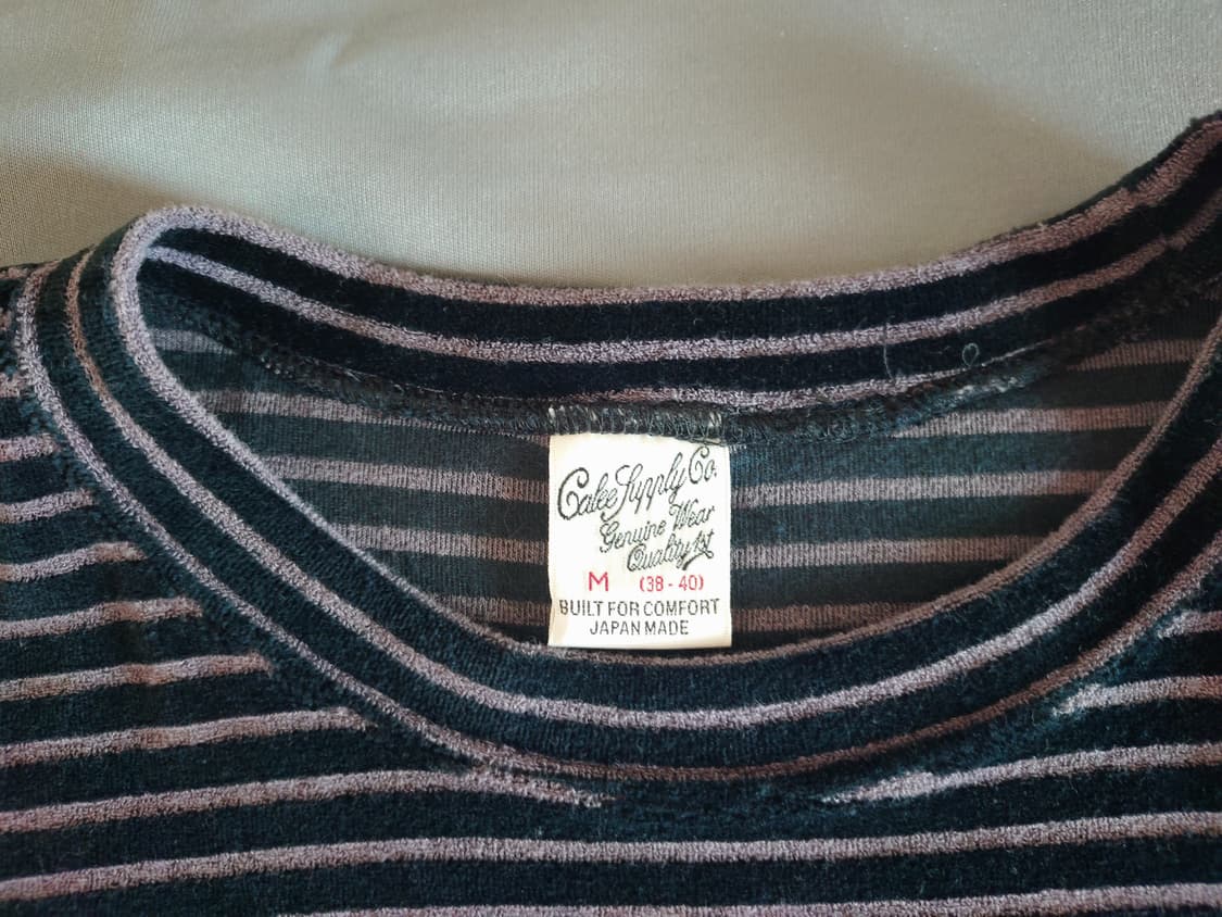 CALEE 보더 벨루어 티(M) 상품이미지3