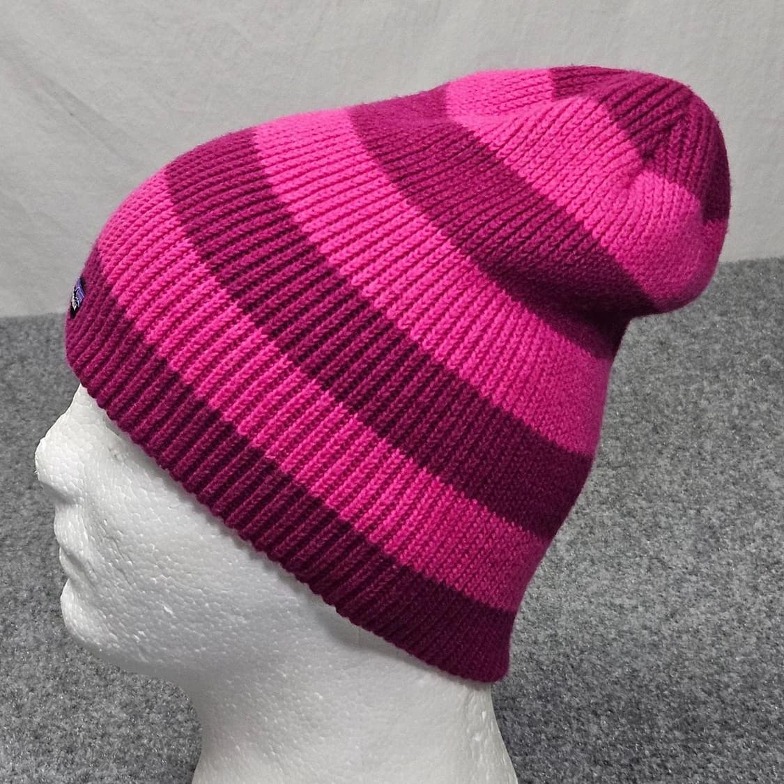 10s 파타고니아 스트라이프드 비니 핫핑크/버건디 상품이미지3