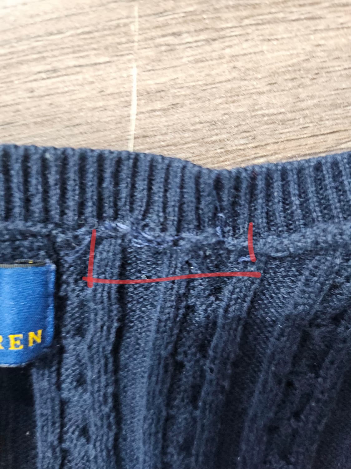 폴로 랄프로렌 네이비 케이블 가디건 L 상품이미지4
