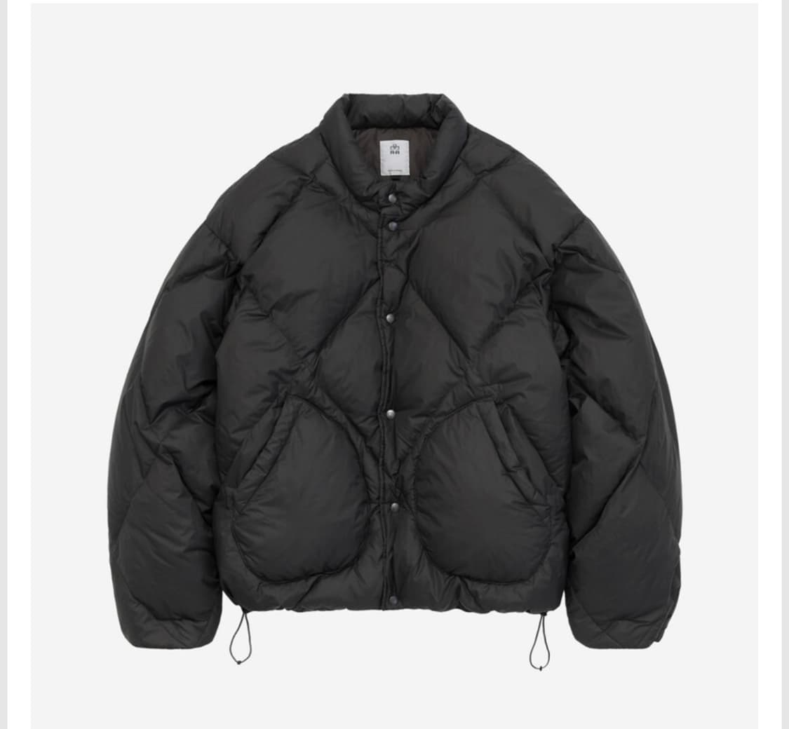[4] 폴리테루 롬버스 다운 패딩 푸퍼 자켓 블랙 차콜 상품이미지1