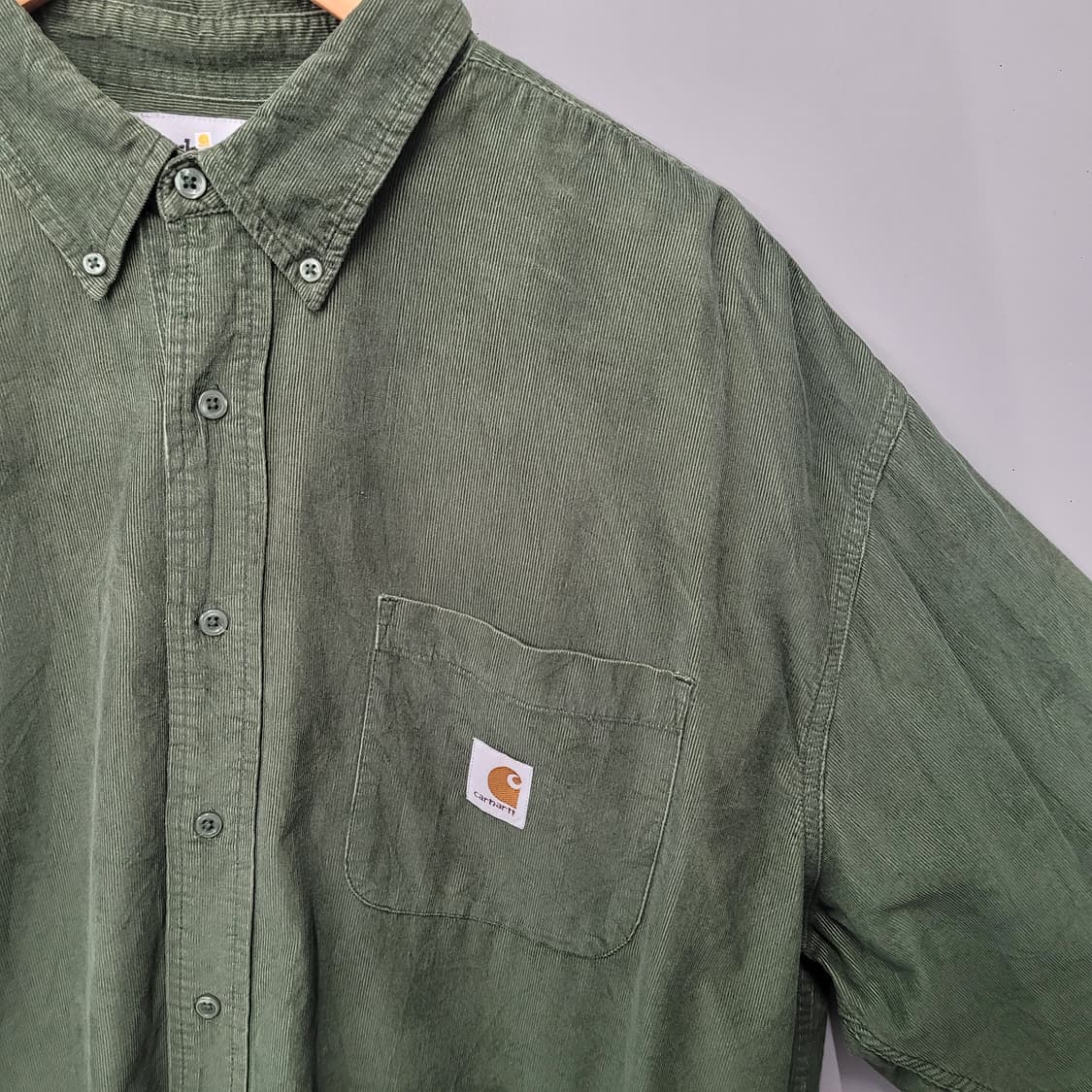 Carhartt 칼하트 코듀로이 셔츠 그린 상품이미지3
