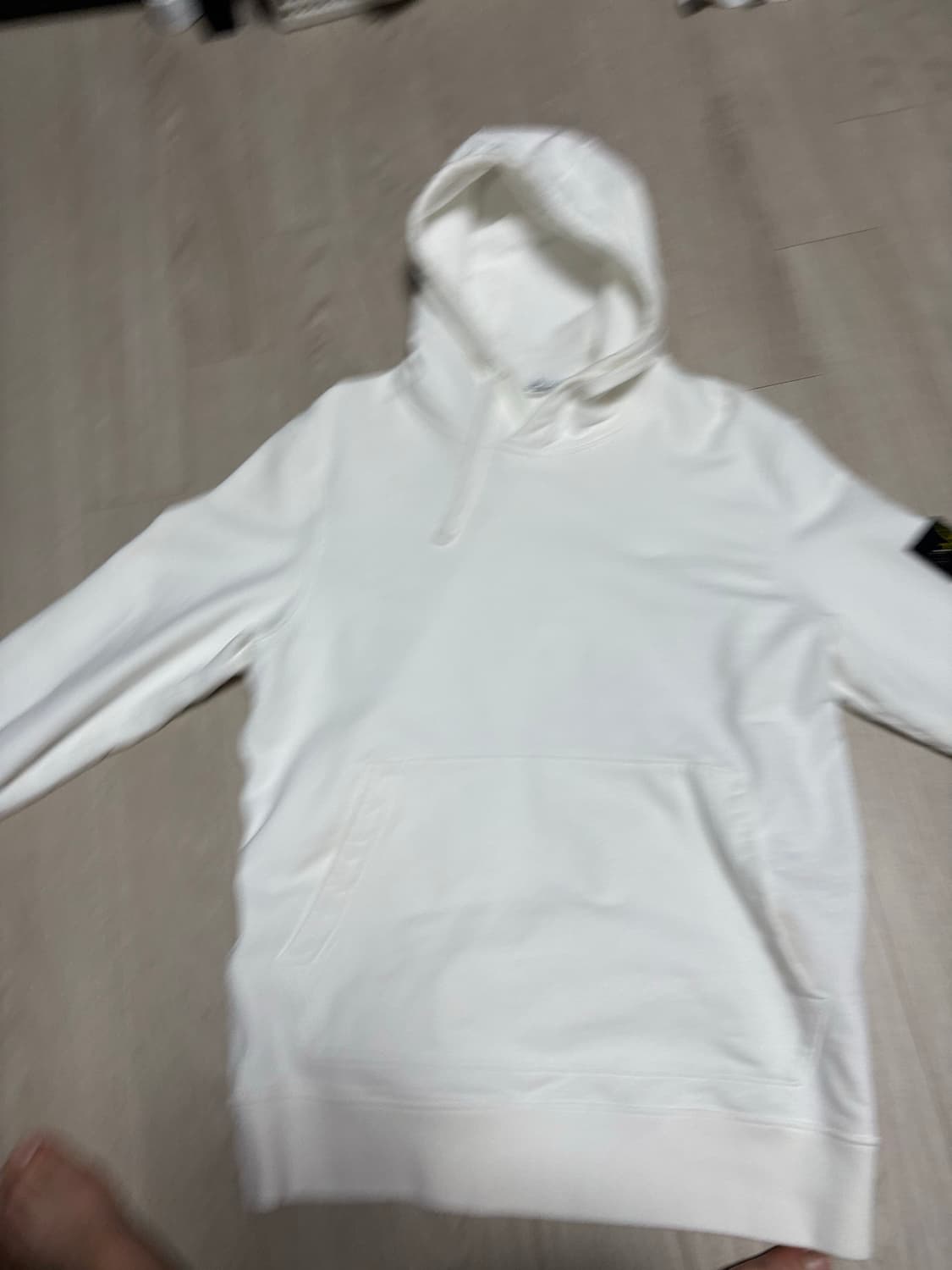 스톤 아일랜드 후드티 흰색 상품이미지3