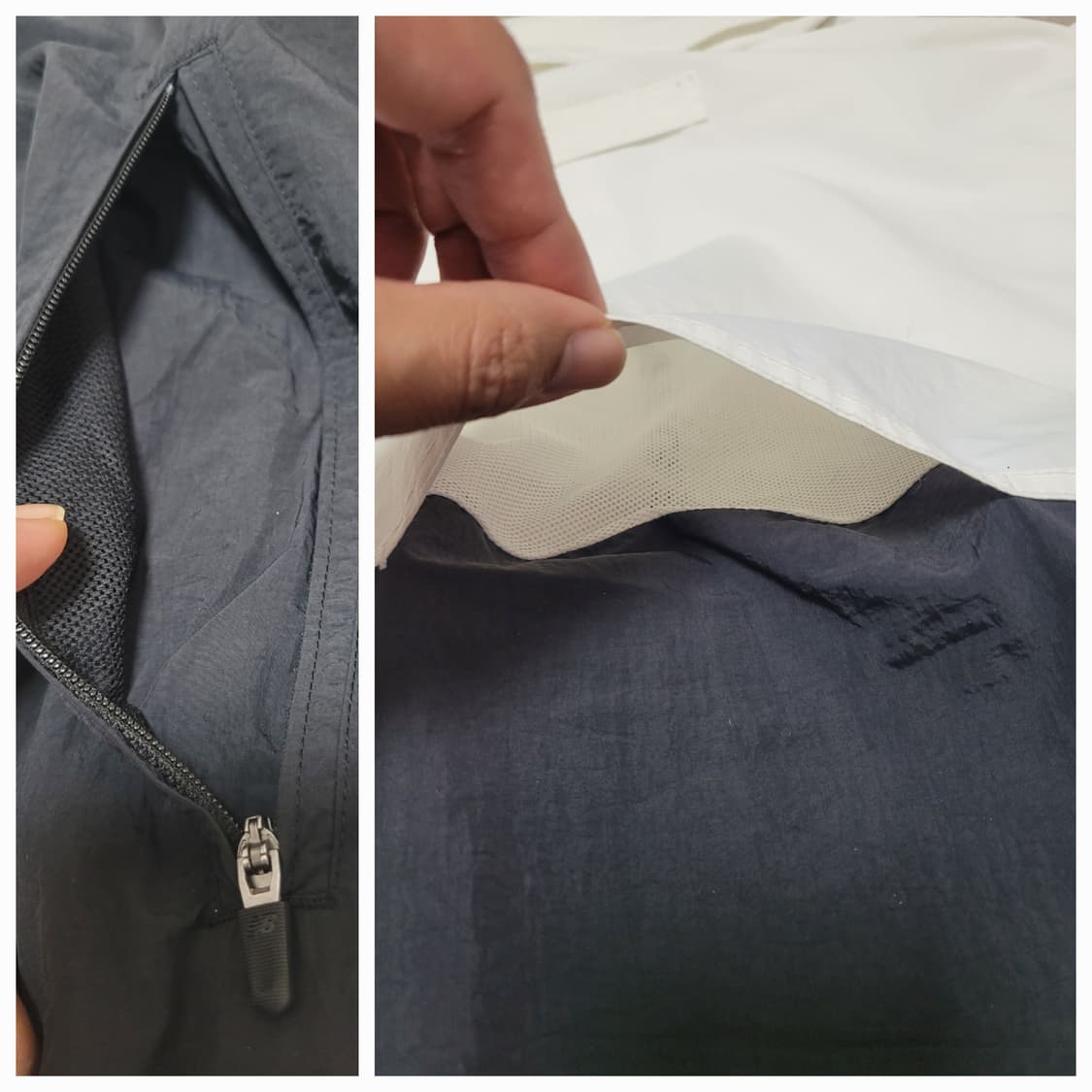 뉴발란스 에센셜 윈드브레이커 집업 자켓 L (100) 상품이미지6