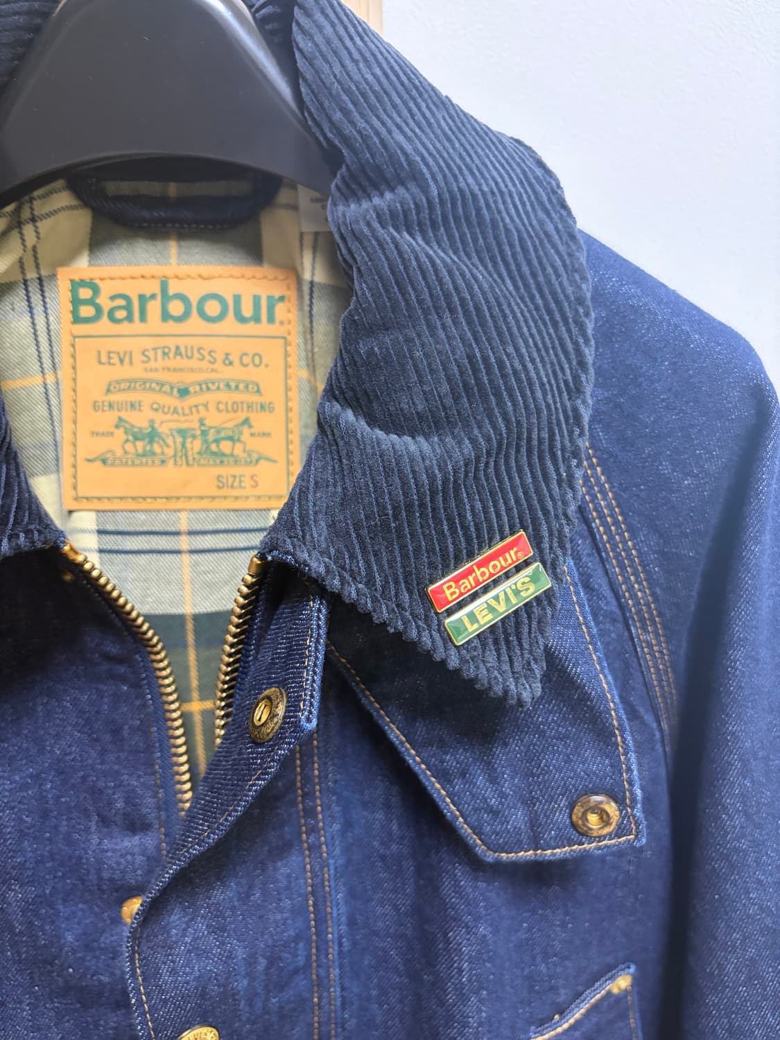 리바이스x바버 오버사이즈 비데일 자켓 / S  (새상품) 상품이미지4