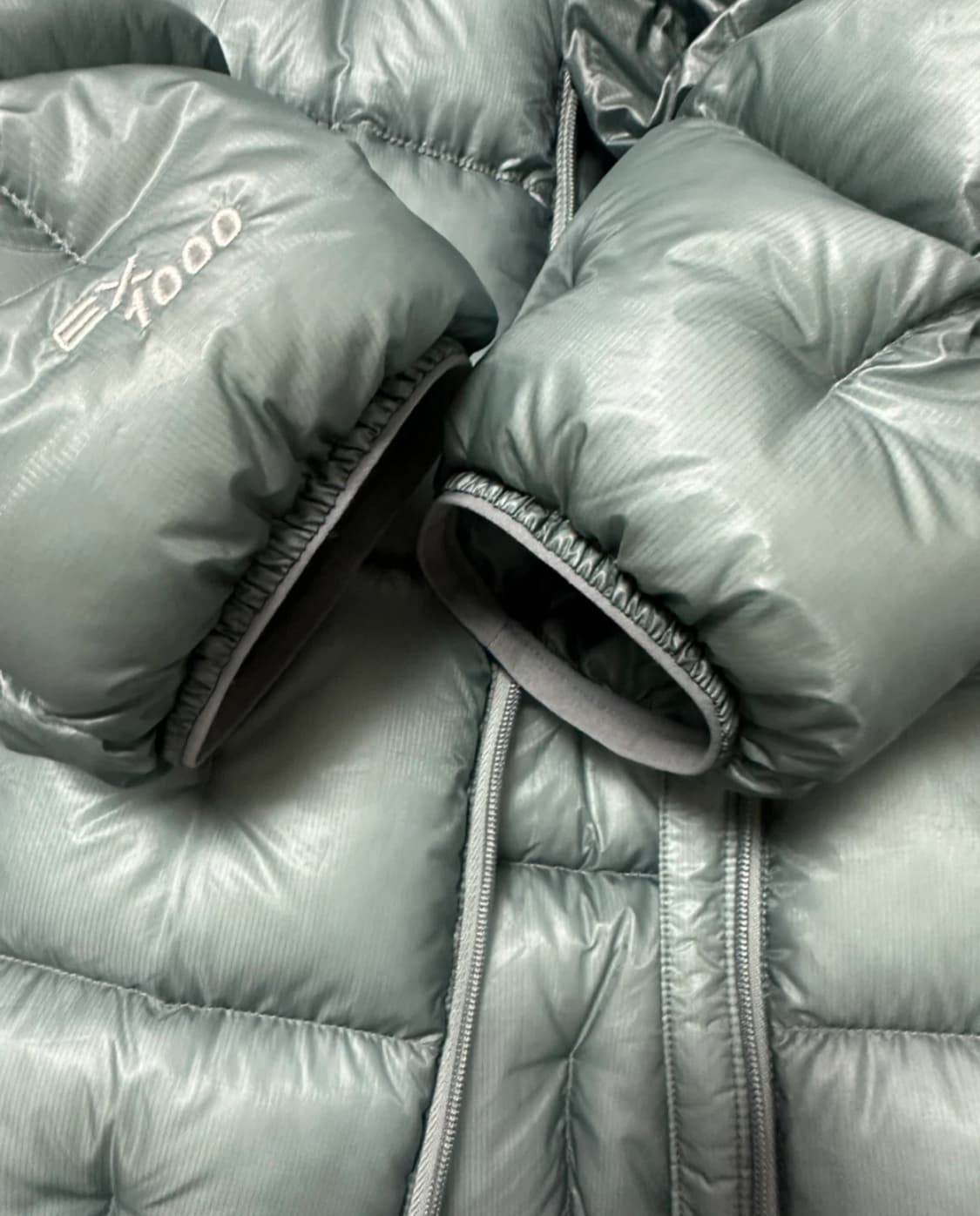 몽벨 EX1000 경량 다운 파카 XL 라이트그레이 상품이미지4